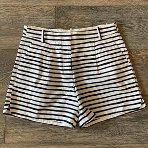 J. Crew high-waisted black & white shorts NWT